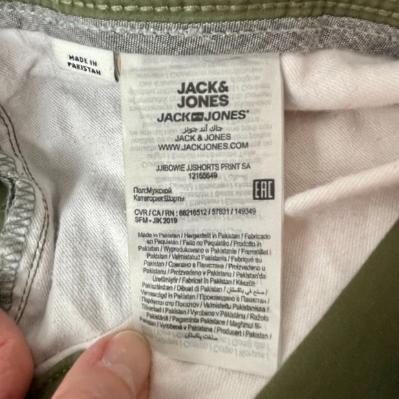 Jack & Jones Bowie Flat Front Chino Shorts Nautical Theme Green Size XL (36/38) - Picture 9 of 10